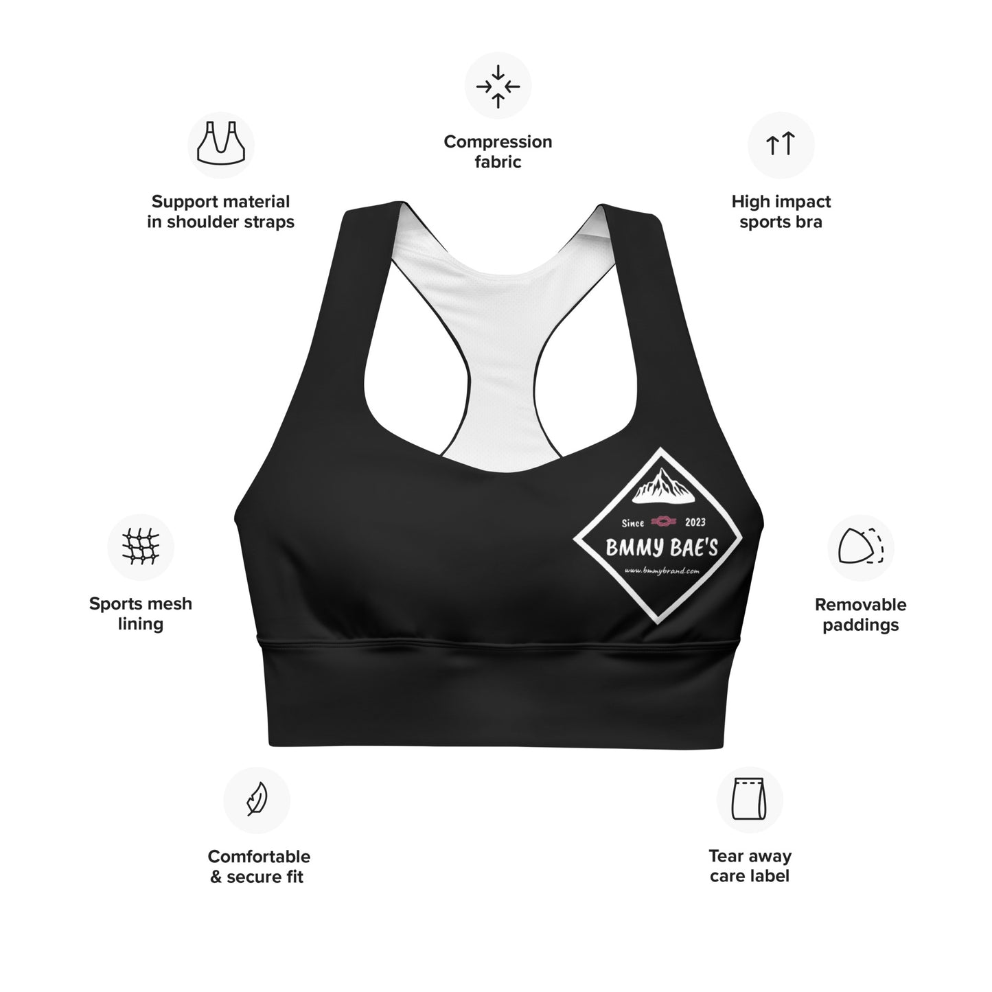 BMMY BAE’S Longline Sports Bra