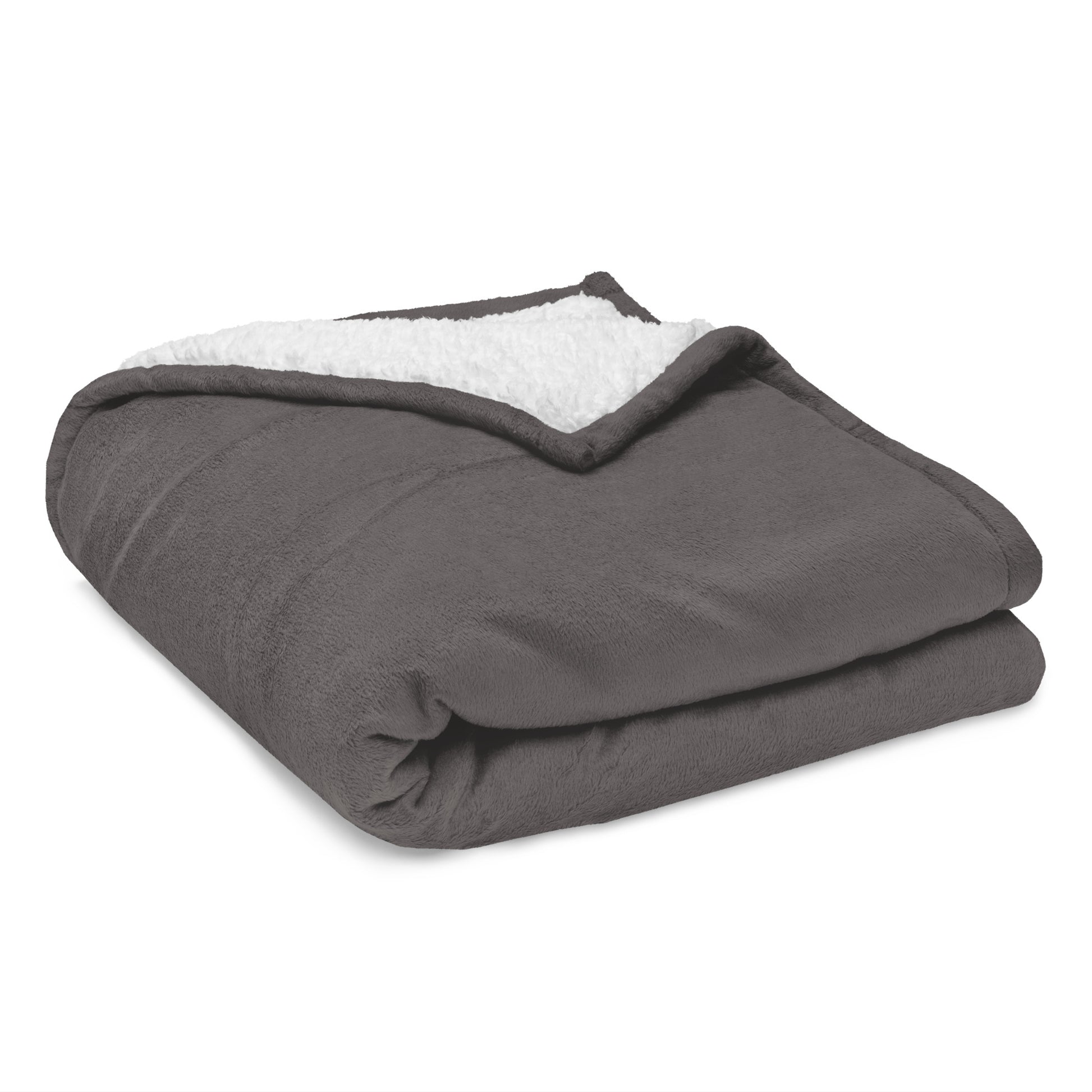 Sherpa Blanket Premium Throw Blanket Heather Grey White