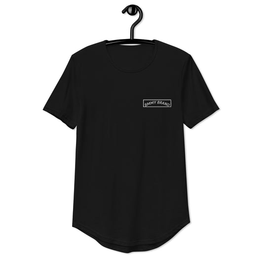 Men's T-Shirt Curved Hem Black