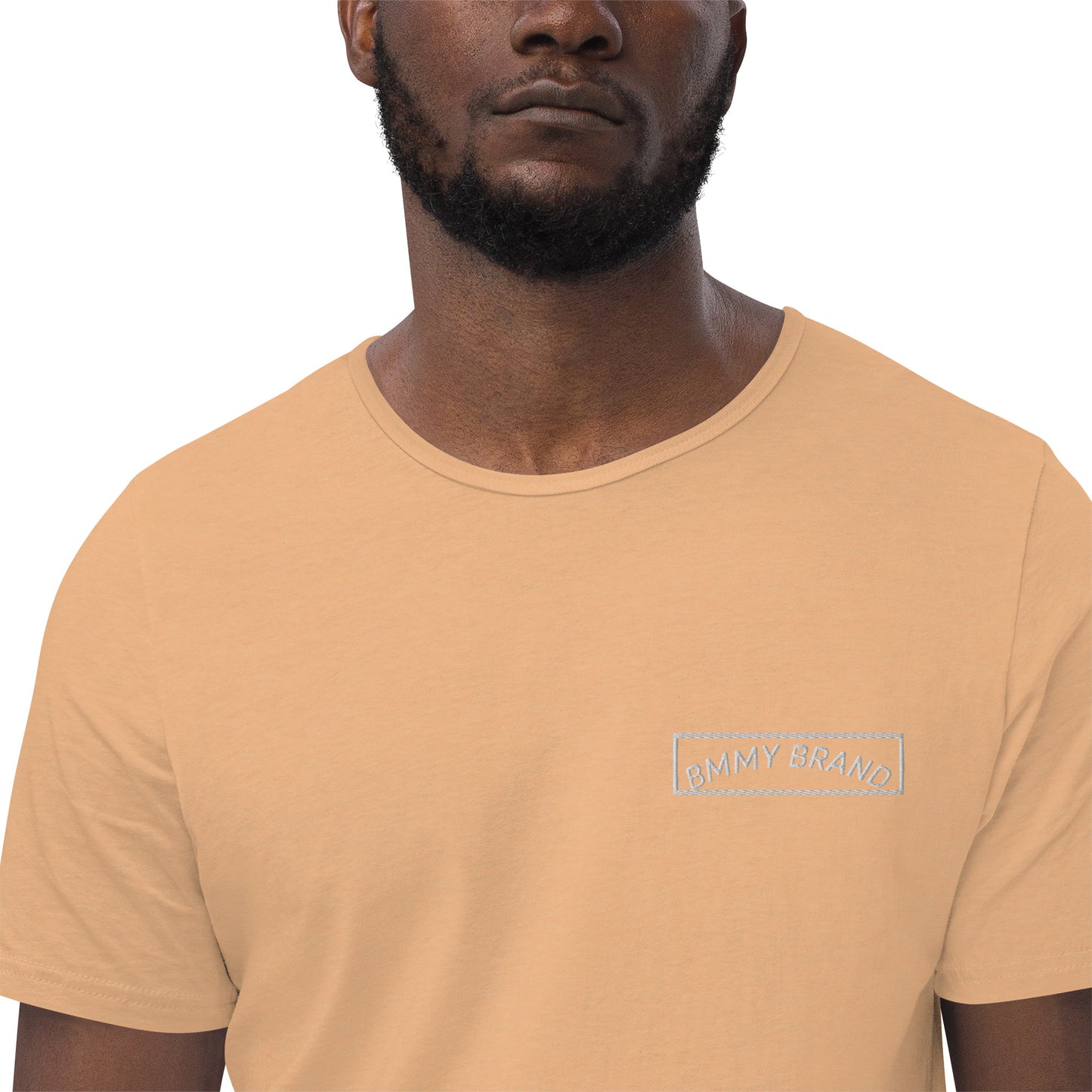 Men's T-Shirt Curved Hem Heather Sand dune