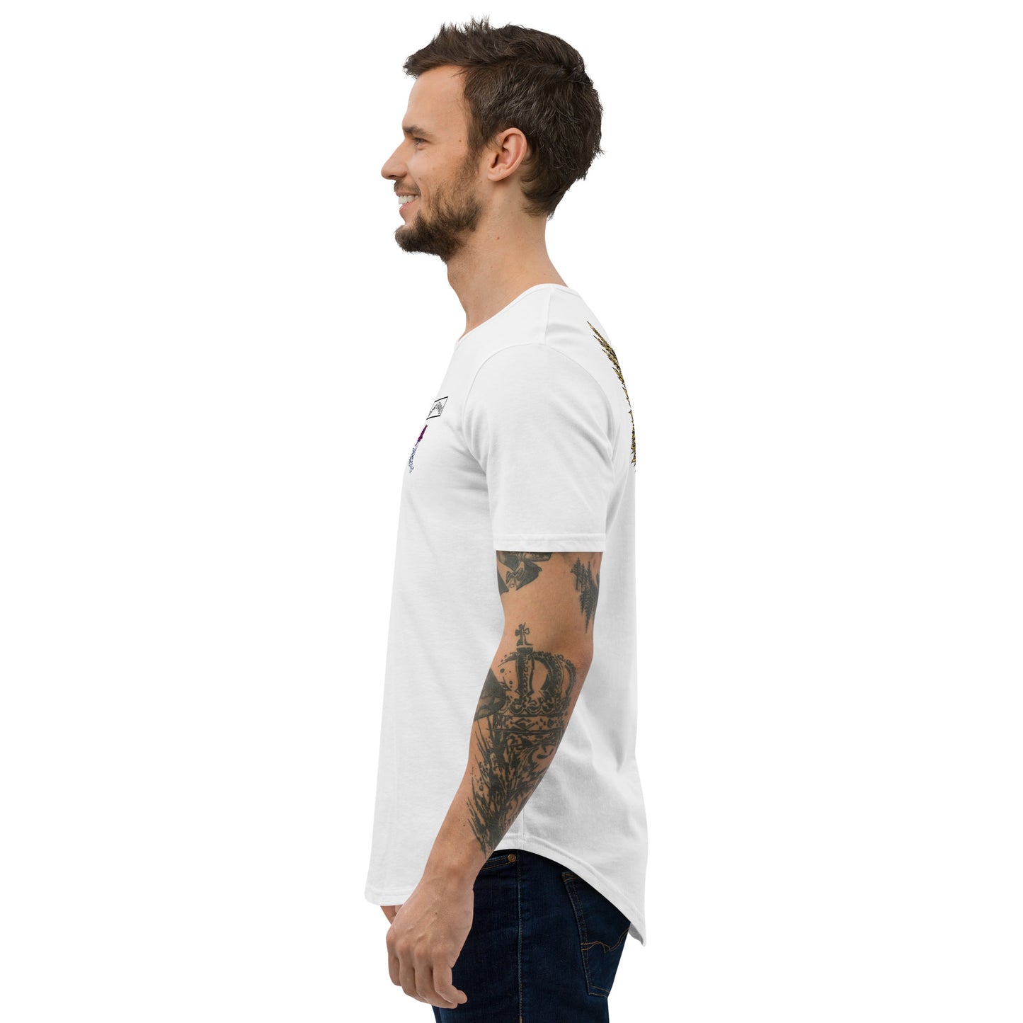 BMMY Brand Men's Curved Hem T-Shirt