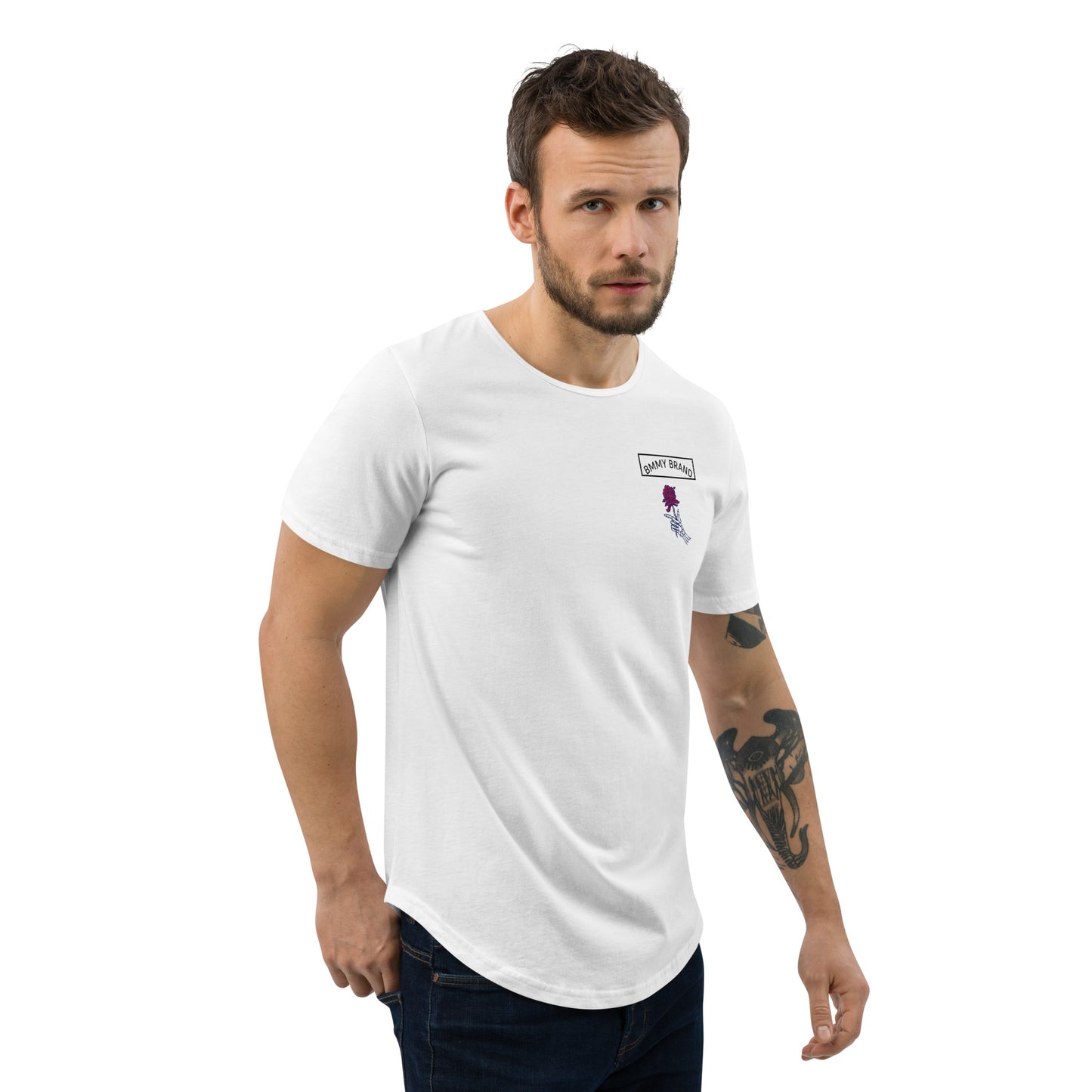 BMMY Brand Men's Curved Hem T-Shirt