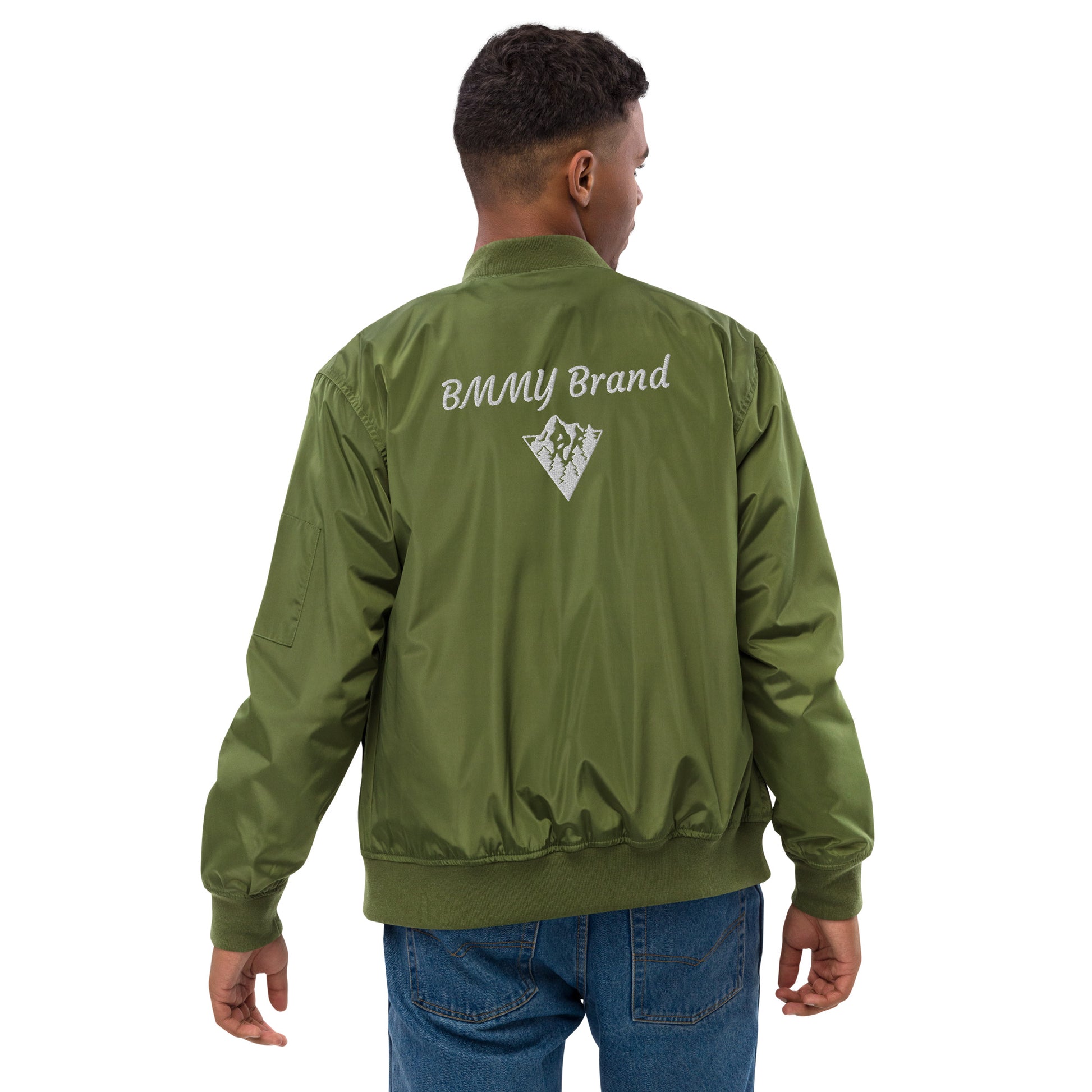 Bomber Jacket Premium Recycled Material Army Green