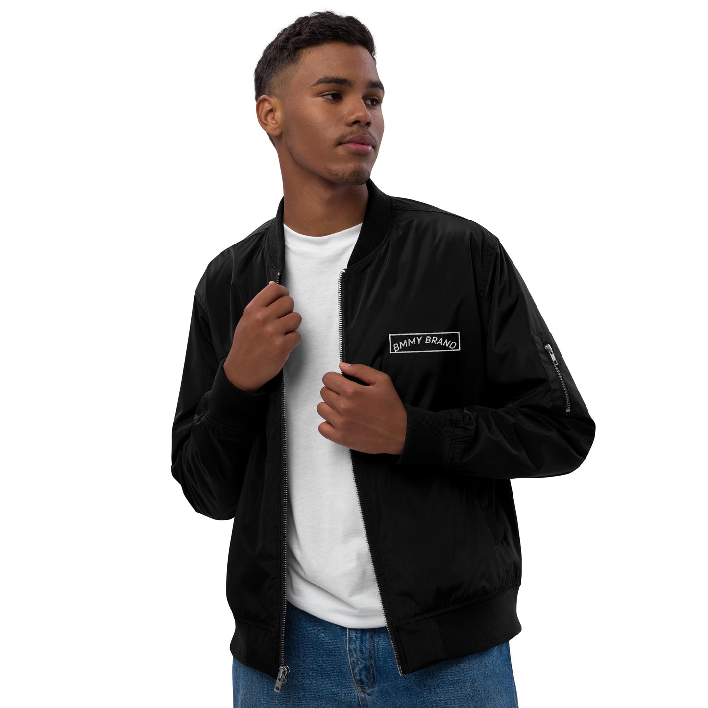 Bomber Jacket Premium Recycled Material Black