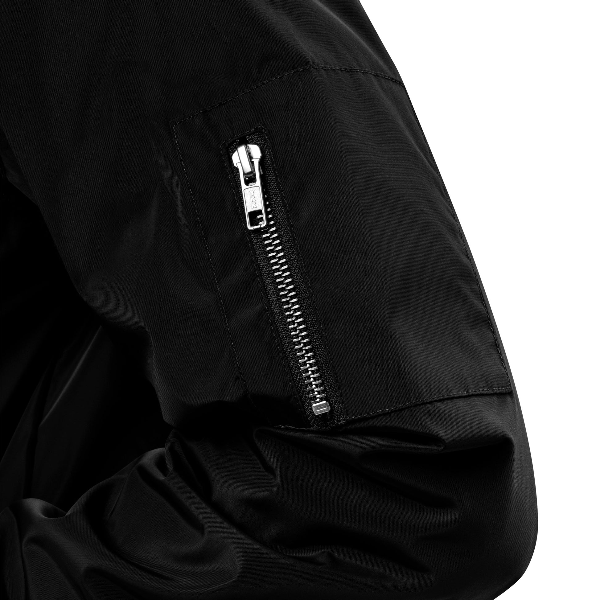 Bomber Jacket Premium Recycled Material Black Zipper