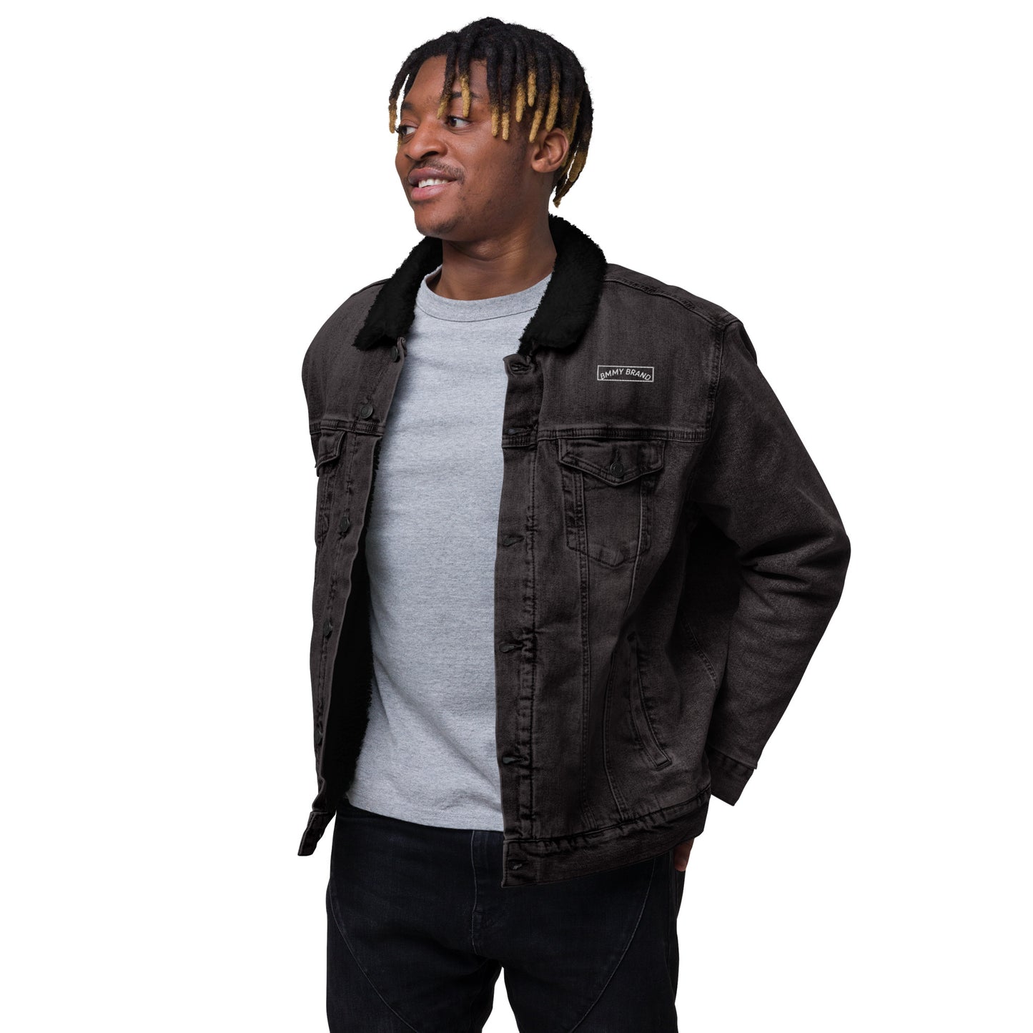 Jacket Sherpa Denim Unisex Black