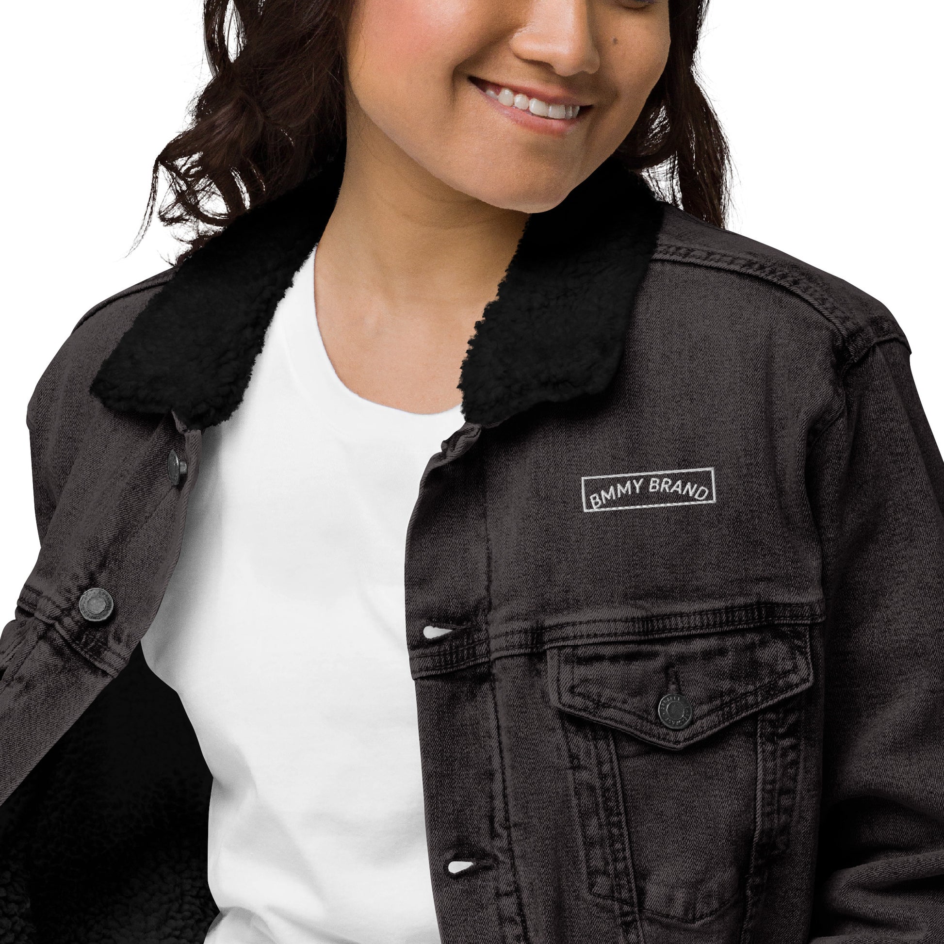 Jacket Sherpa Denim Unisex Black