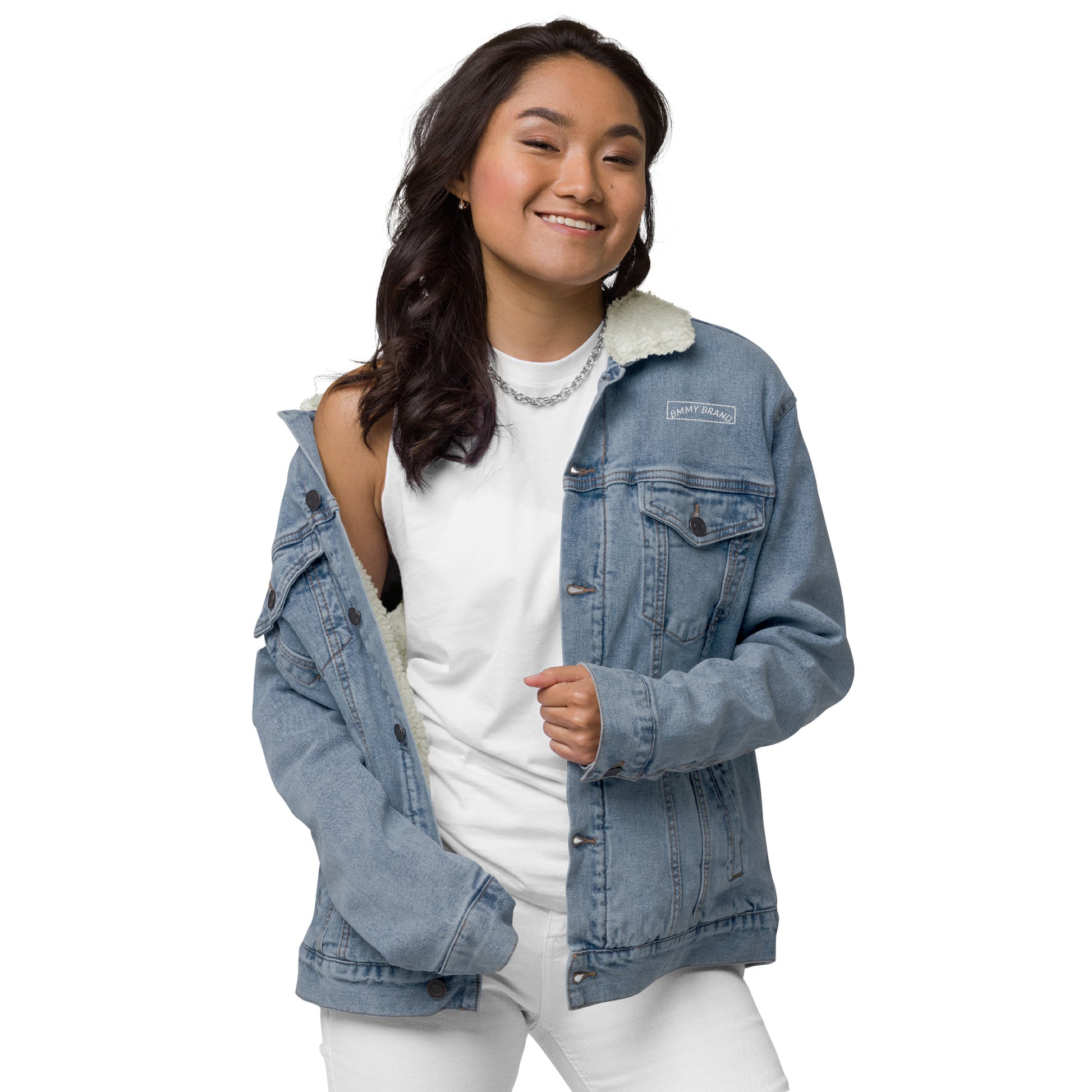 Jacket Sherpa Denim Unisex Light Denim