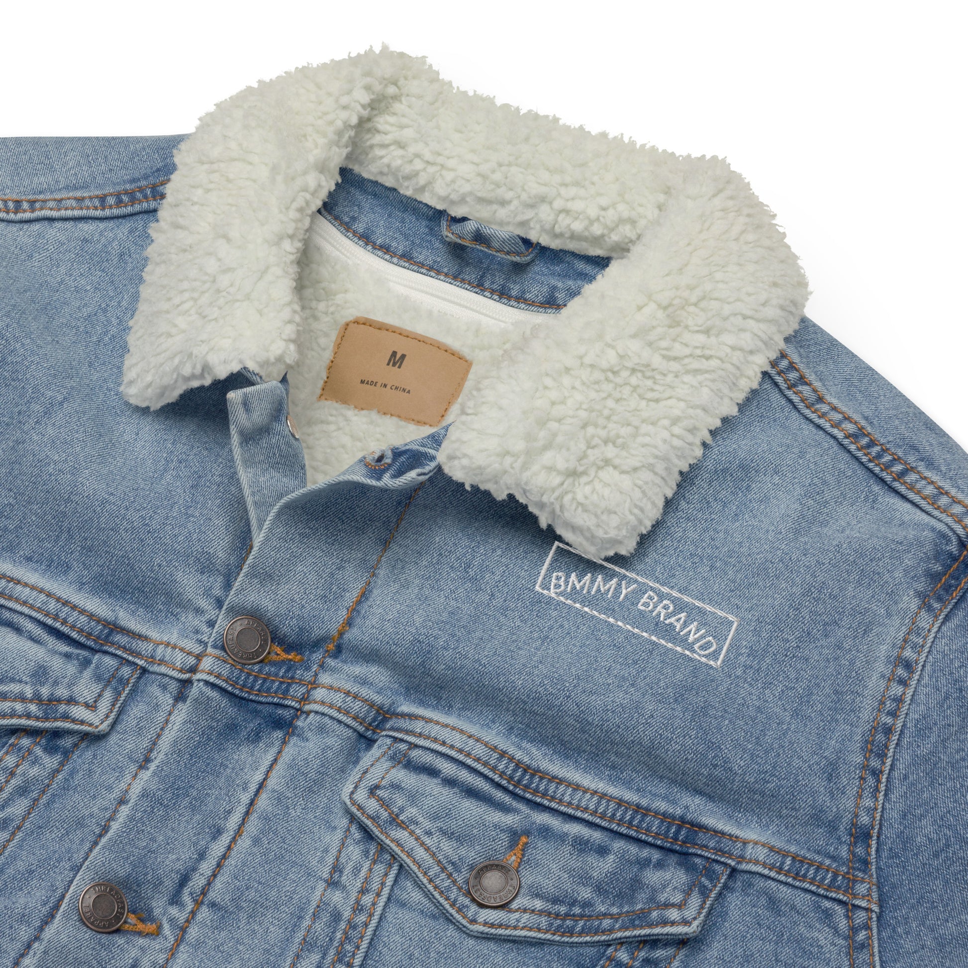 Jacket Sherpa Denim Unisex Light Denim