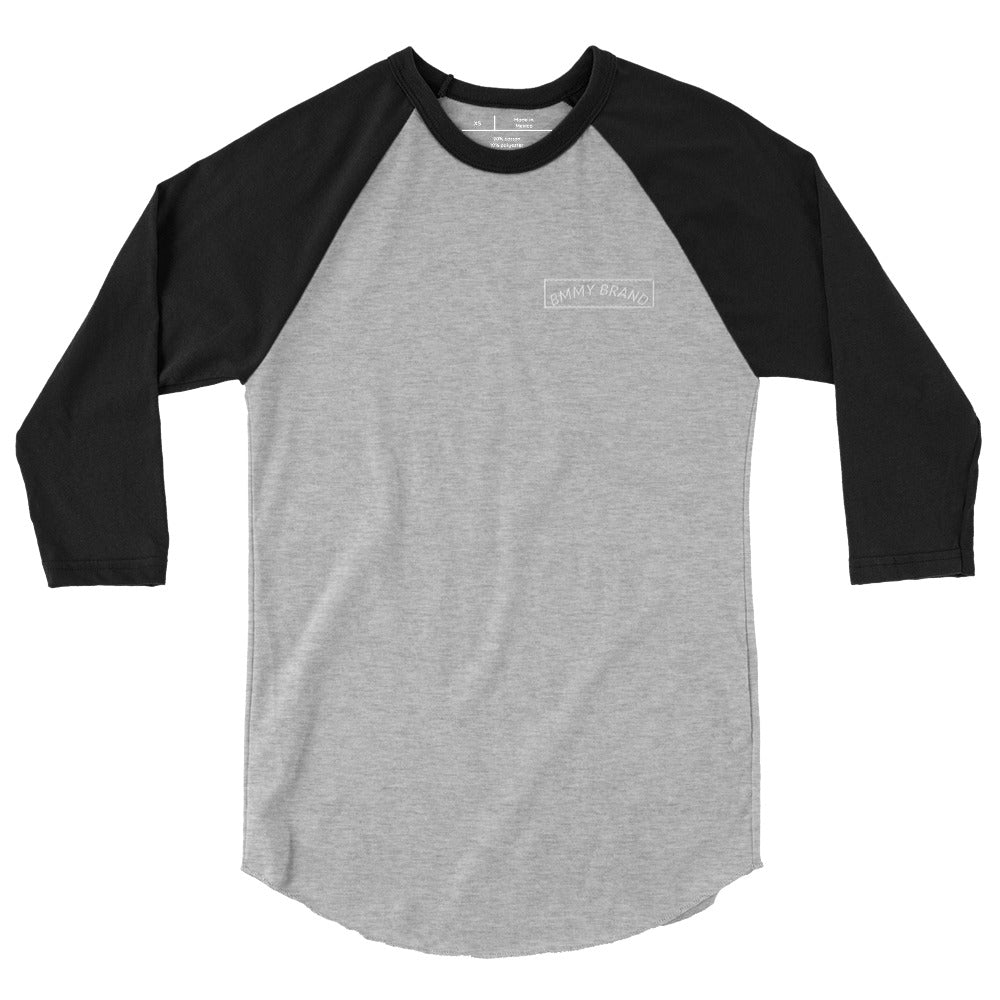 BMMY Blokes 3/4-Sleeve Raglan Shirt Grey front White sleeves