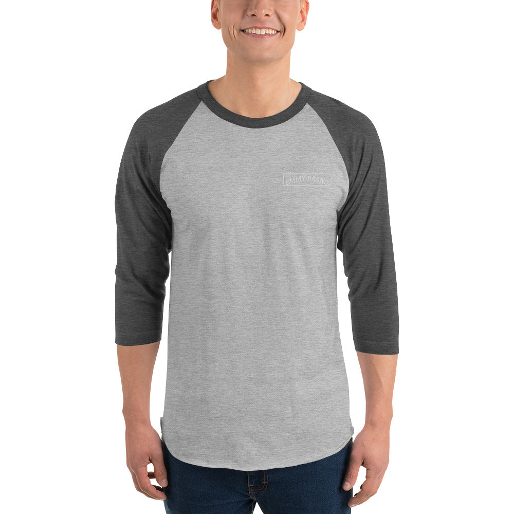 BMMY Blokes 3/4-Sleeve Raglan Shirt Grey front Heather Charcoal sleeves