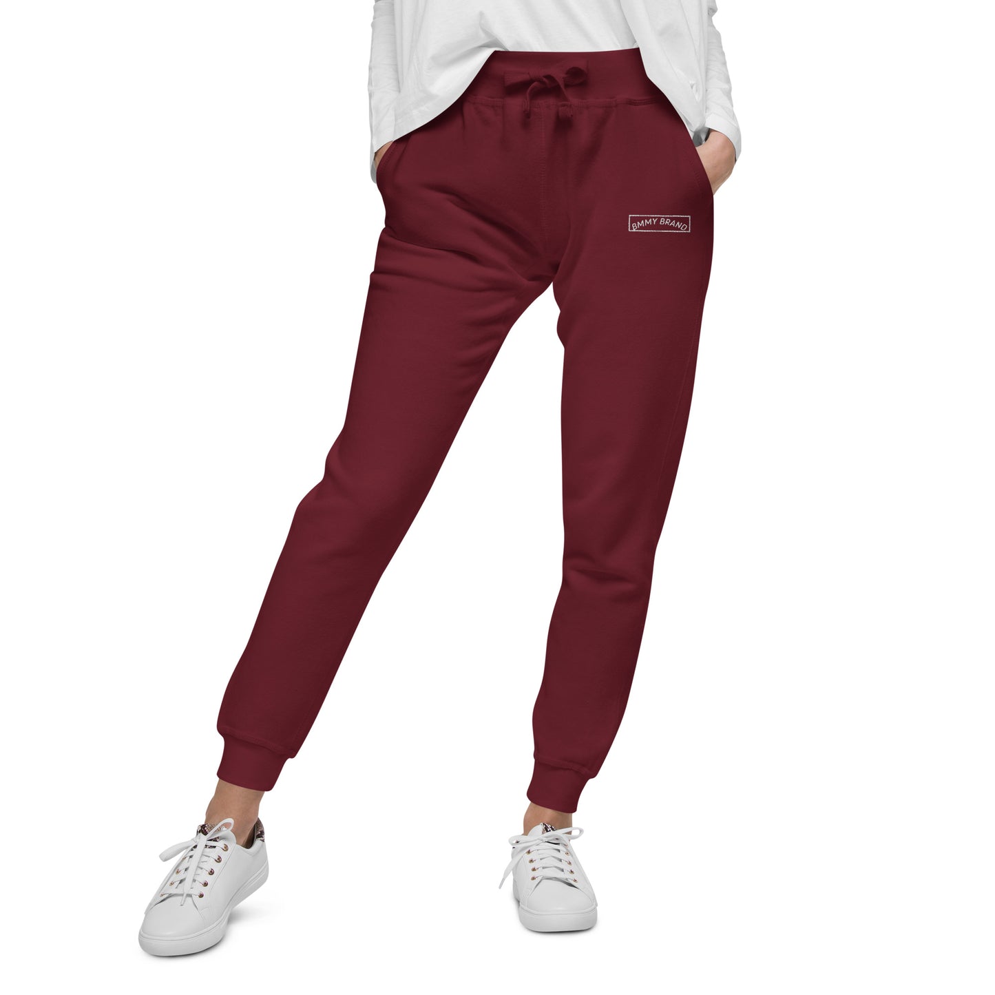 Sweatpants Fleece Unisex Joggers Maroon