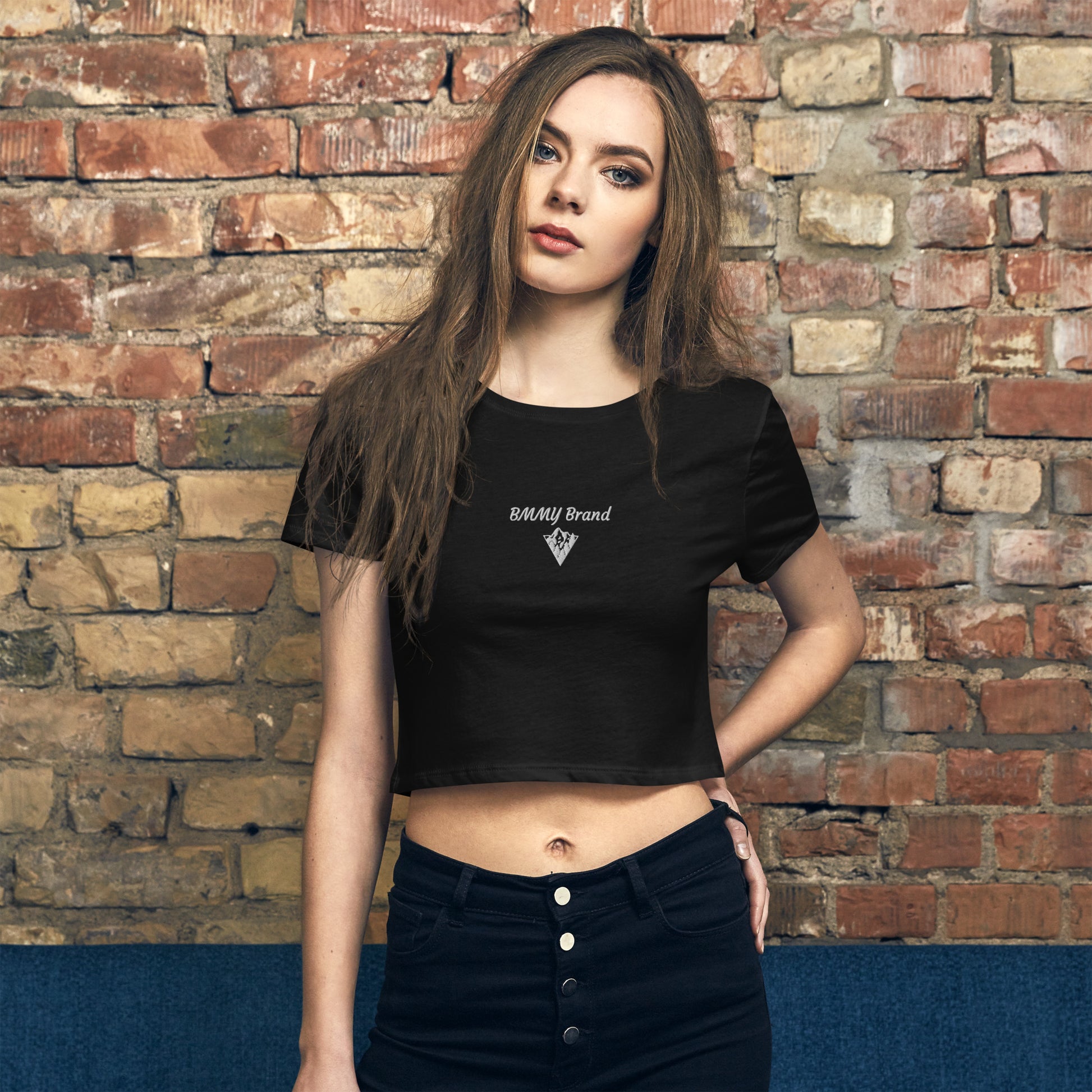 Women's T-shirt Crop Top Black