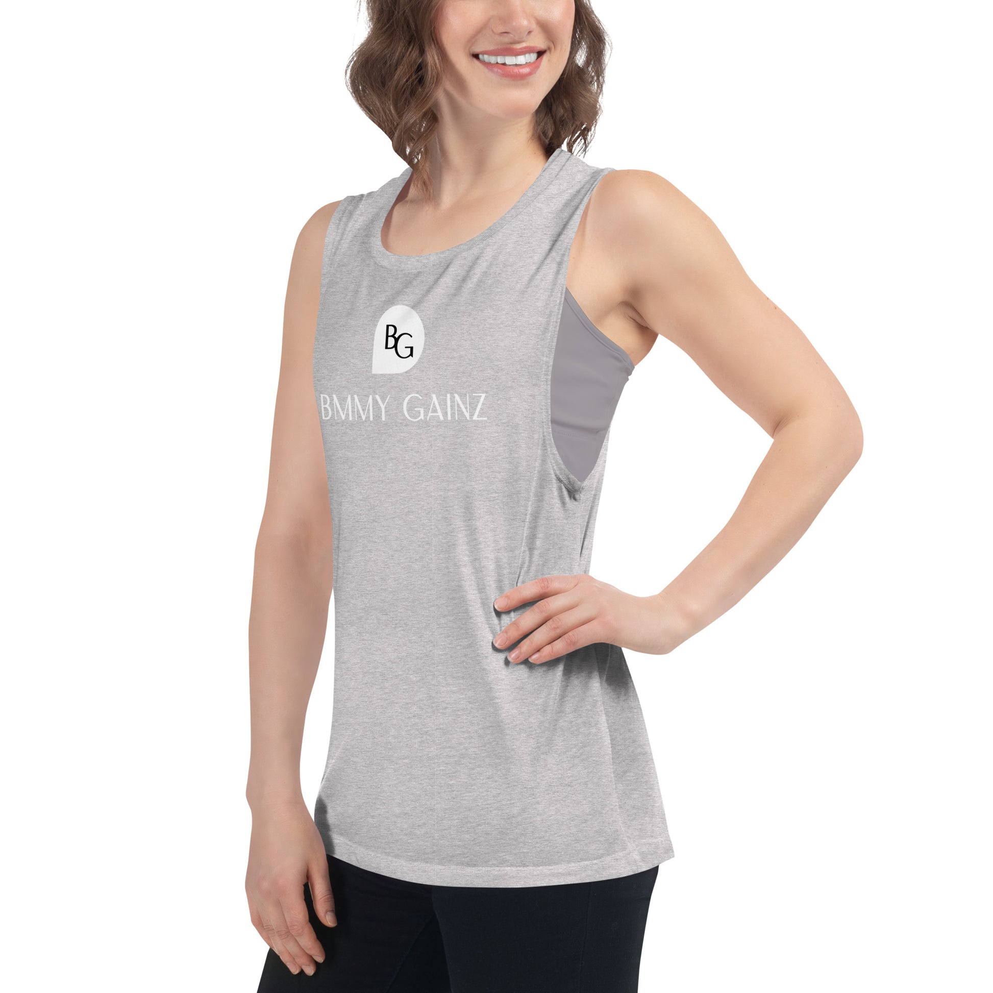 Women's Tank Top Muscle Shirt Heather Gray Grey