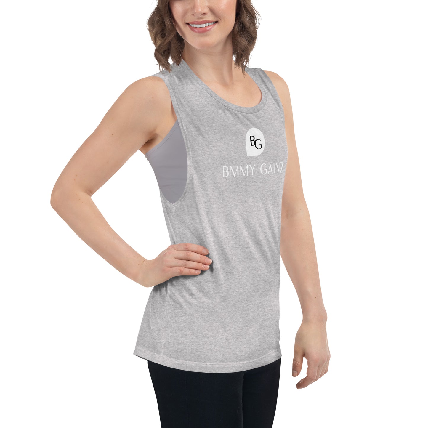 Women's Tank Top Muscle Shirt Heather Gray