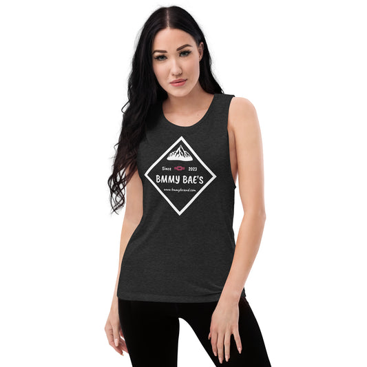 BMMY Women's Juniors Muscle Tank Top Black