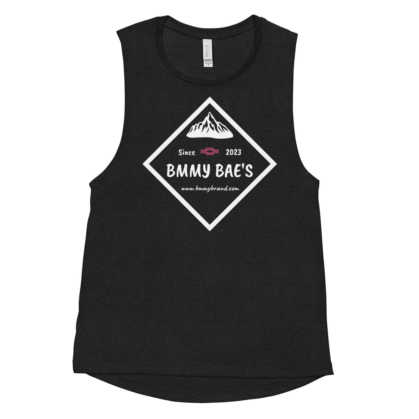 BMMY Women's Juniors Muscle Tank Top Black