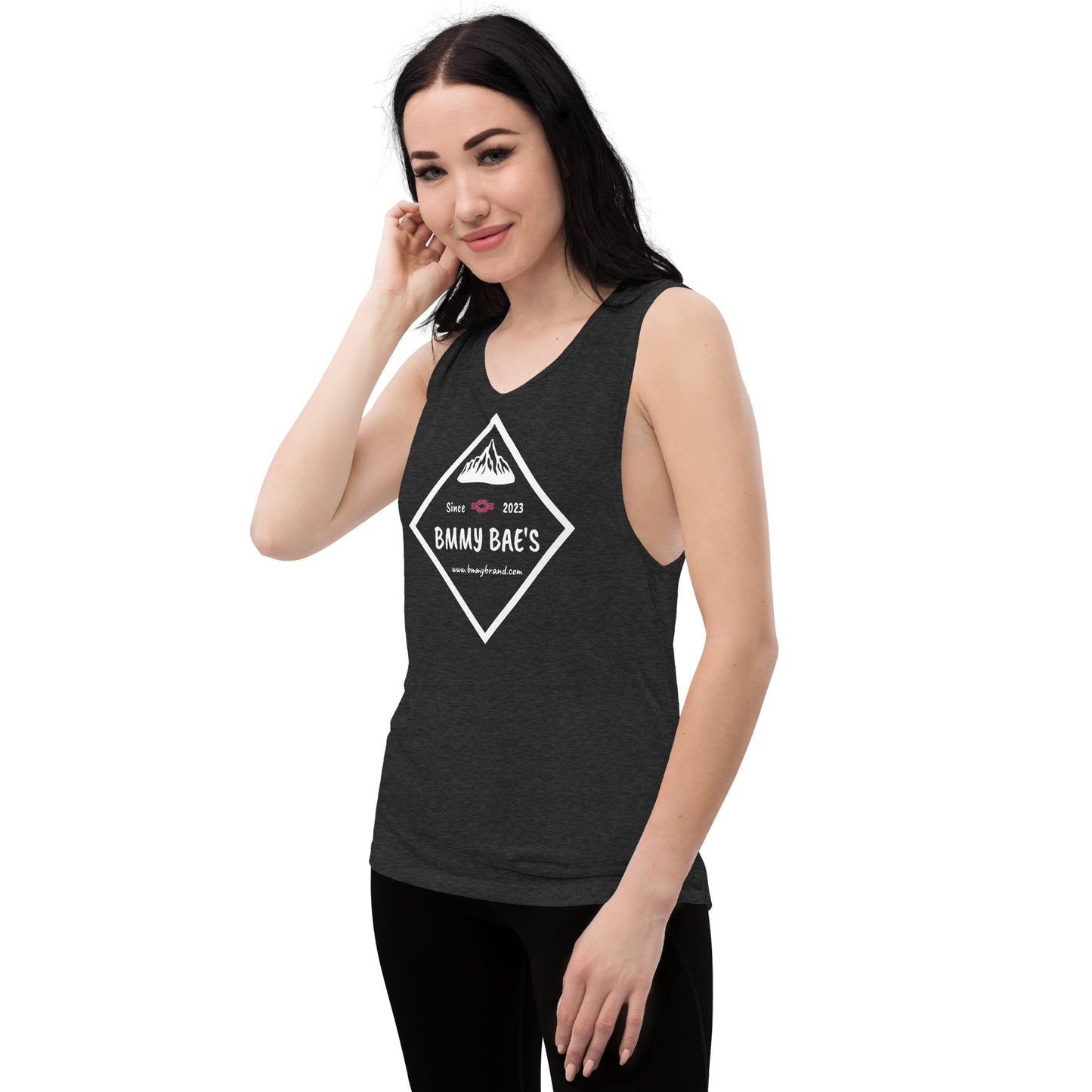 BMMY Women's Juniors Muscle Tank Top Black