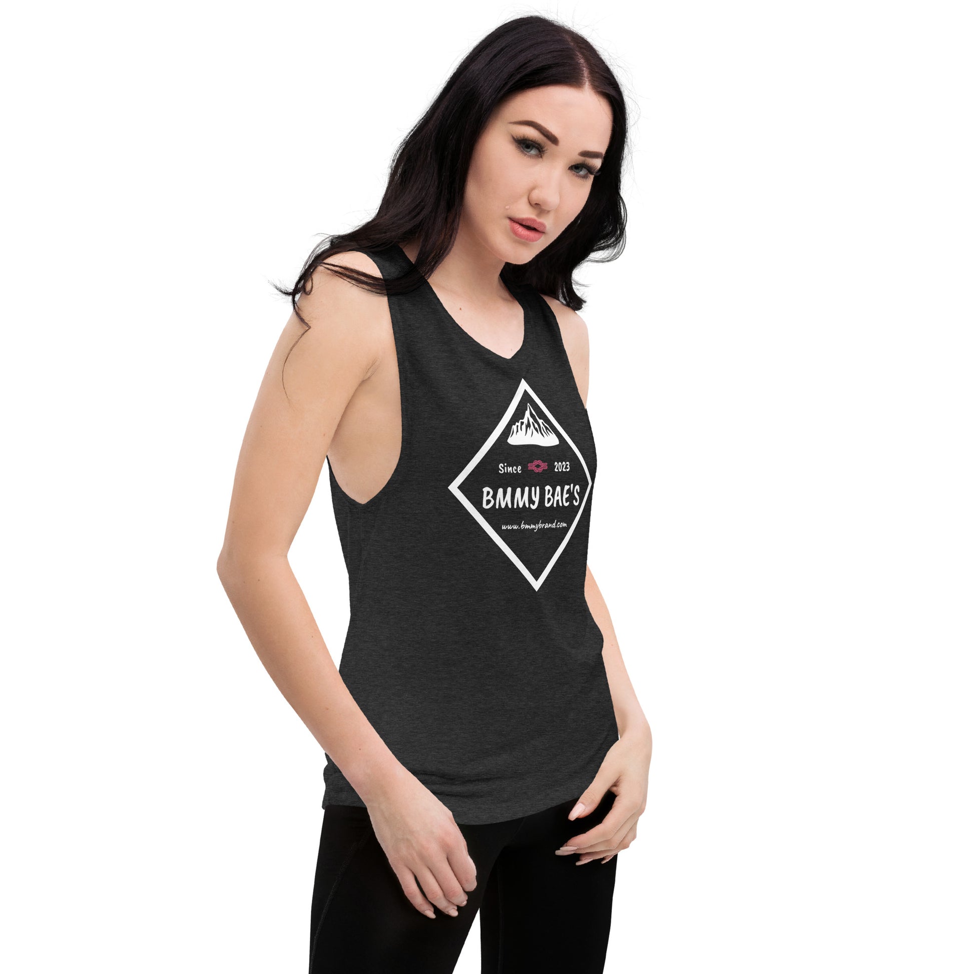 BMMY Women's Juniors Muscle Tank Top Black