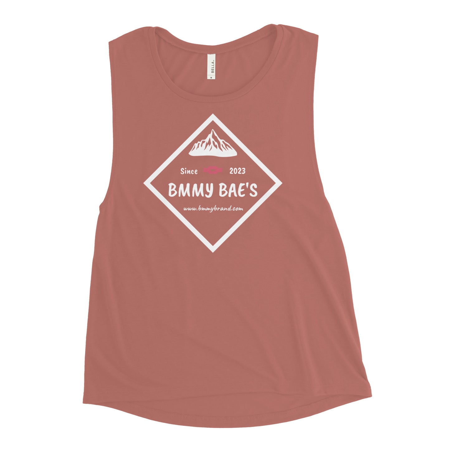 BMMY Women's Juniors Muscle Tank Top Mauve