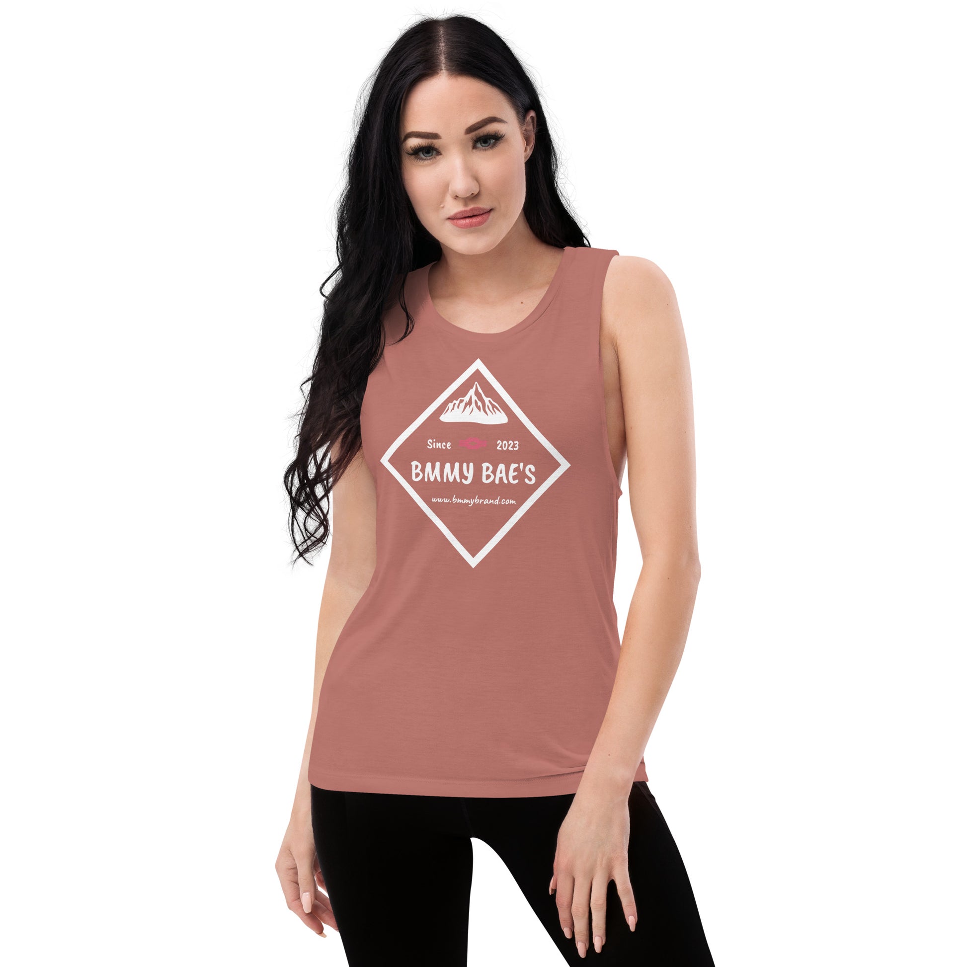 BMMY Women's Juniors Muscle Tank Top Mauve